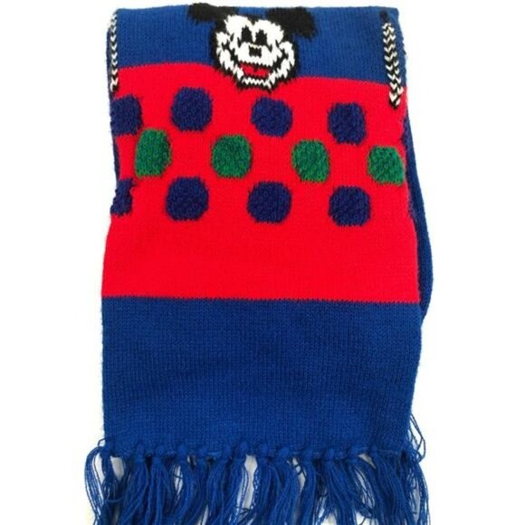 Vintage Disney Mickey Mouse Knit Hat and Scarf Set - Picture 4 of 9